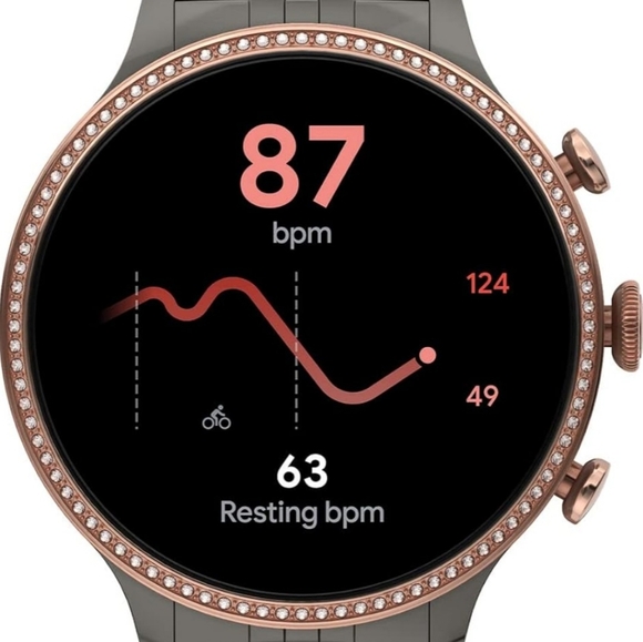 Fossil gen 6 limited edition rose gold and gun metal smart watch with straps - Picture 4 of 9